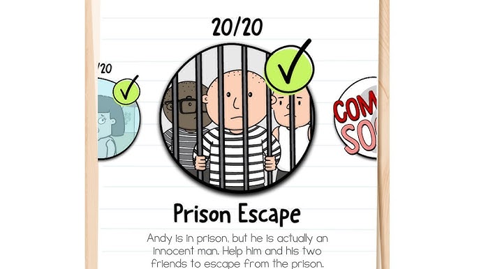 Brain test 2 prison escape level 2 solution or walkthrough 