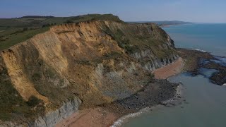 Collapsed cliffs on the Jurassic coast of Dorset AFP