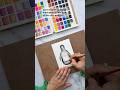 Watercolour penguin #watercolourillustration #watercolorpaint #artinspiration #penguin