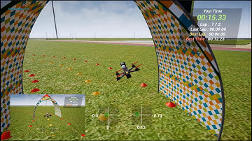 Sim2Real: Learning to Race UAVs (simulation)