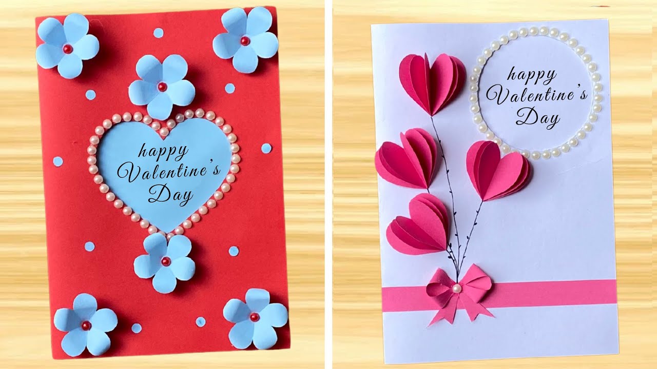 Valentine’s Day Card Ideas DIY | Easy 3D Handmade Paper Heart Card ...
