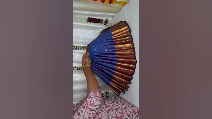 varalakshmi saree draping 🙏 #shorts #varamahalakshmi #drapery #varamhalakshmidecorationideas