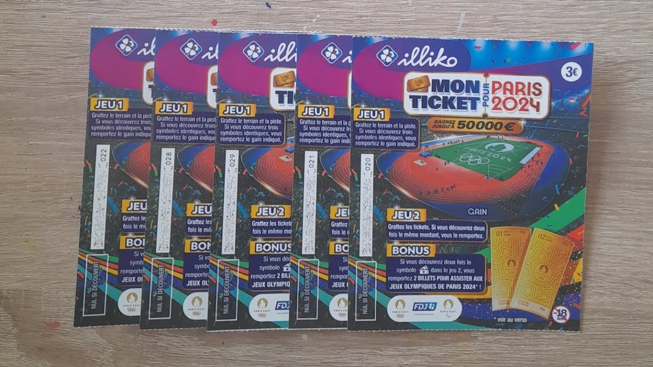 5 NOUVEAUX TICKETS DE GRATTAGE ( Mon tickets pour Paris 2024) YouTube