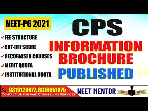 NEET PG 2021 ? CPS 2021 ? All IN ONE ? Fee Structure ? Counselling Process Explained ? Eligibility