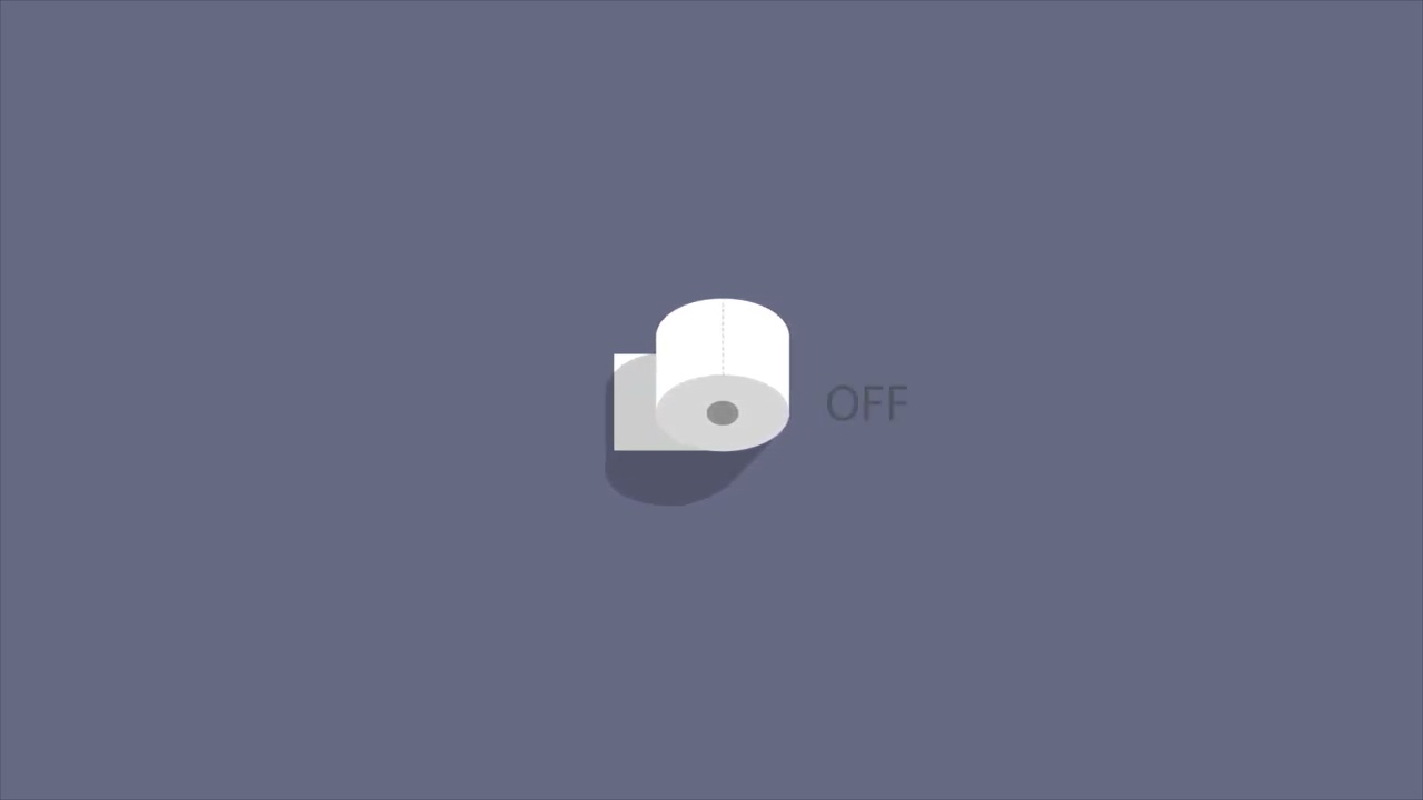 Toilet Paper toggle switch animation recreation by Dawson Fenn. Original by Dribbble on Pinterest