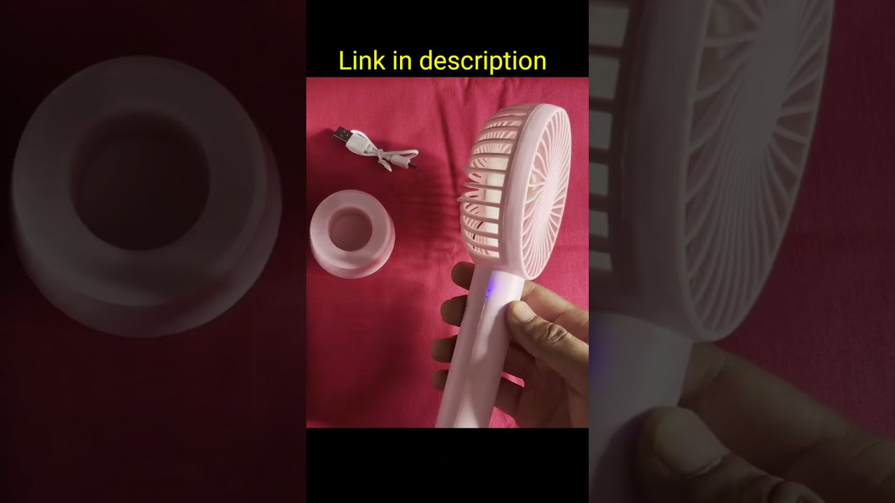 GENIXWEB Mini Portable USB Hand Fan Built-in Rechargeable Battery Operated Summer Cooling 