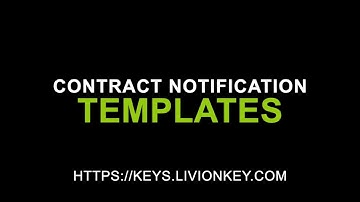 Contract notifications - Templates