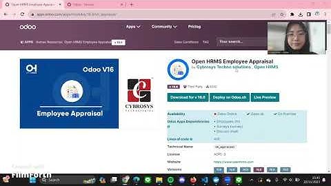 Tutorial Instalasi Modul Extra Open HRMS Employee Appraisal by Cybrosys di Odoo 16 SOL Docker