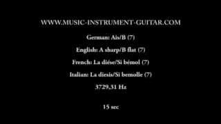 Tempered note - A sharp/B flat 7
