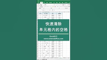 Excel技巧-快速清除单元格内的空格 #excel