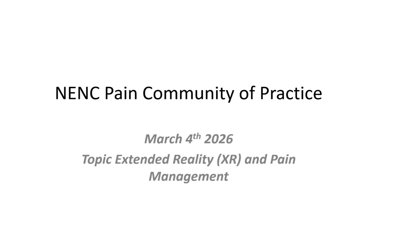 Webinar | NENC Pain Community of Practice 3rd of March