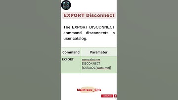 Mainframe IDCAMS EXPORT DISCONNECT #mainframe #ibm #commands #functions #parameters #shorts #youtube