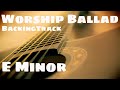 Worship music slow ballad guitar backing track in e minor
