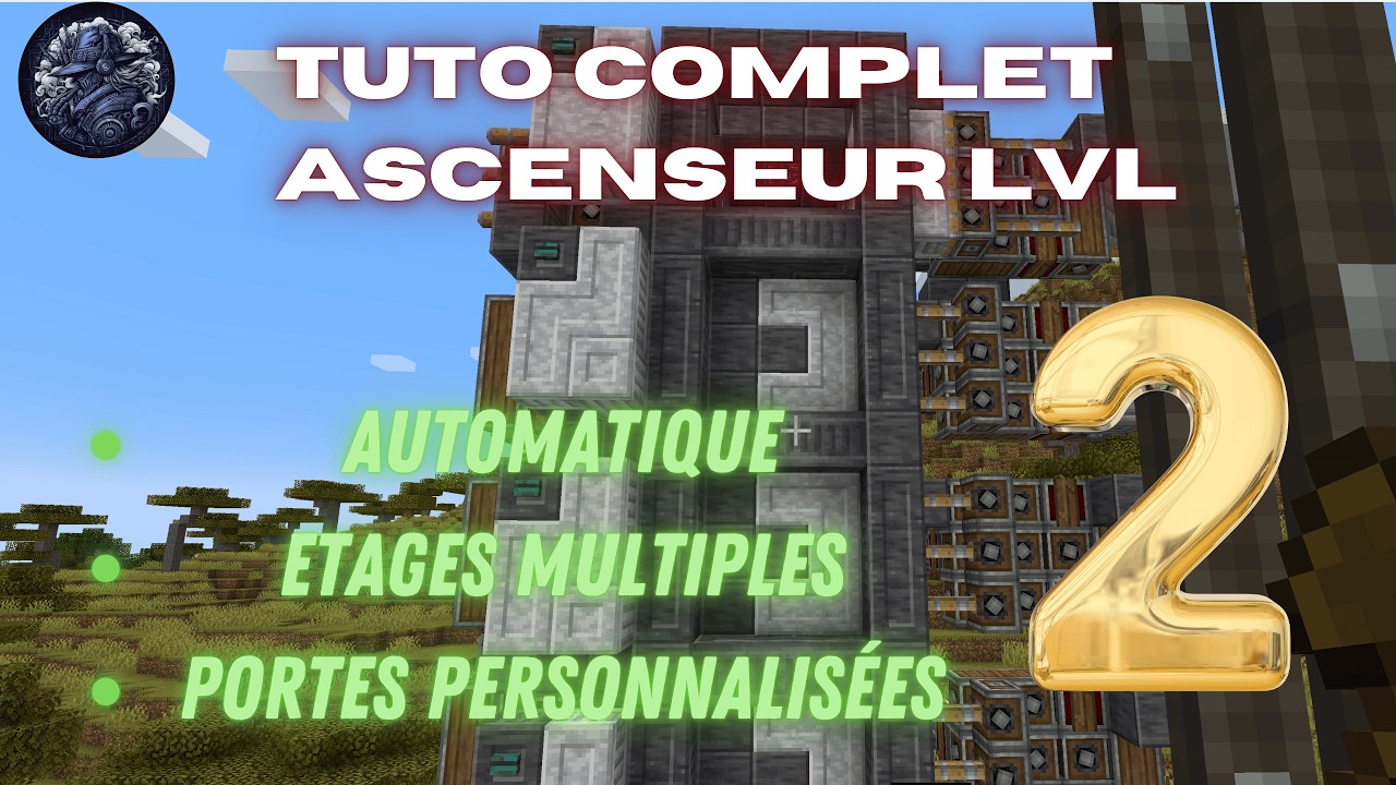 Astuces minecraft : Comment construire un ascenseur automatique, design