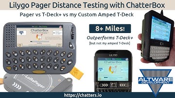 Lilygo Pager - Receiving Encrypted Pings with Location @ 8+ miles. Distance Testing with ChatterBox