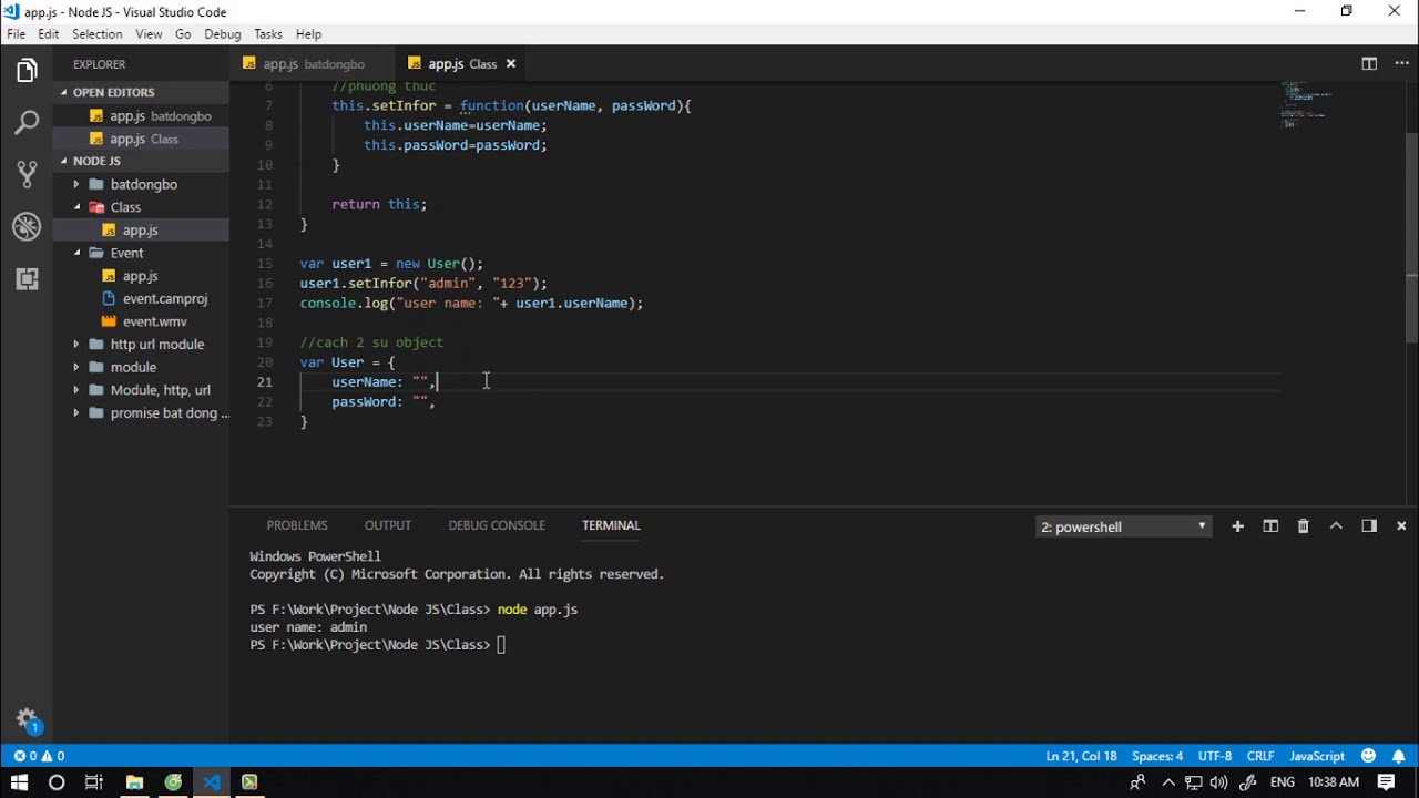 Các cách tạo và sử dụng class trong Node JS - YouTube