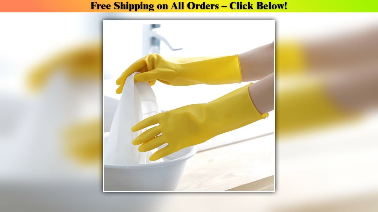 1/3/5/10PCS Rubber Gloves Washing Dishes Waterproof Thickened Beef Rubber Latex Labor Protection