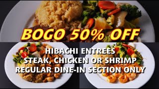 BOGO 50% Off Hibachi Entrées | Sumo Japanese Steakhouse – Russellville, AR