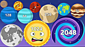 Merge Planets 3D - ASMR Gameplay (Planets Evolution Math Games, Level Up Balls 2048 Puzzle)