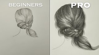 How To Draw Ponytail Hair || Easy  Ponytail Hairstyle || How To Draw A Ponytail From Behind