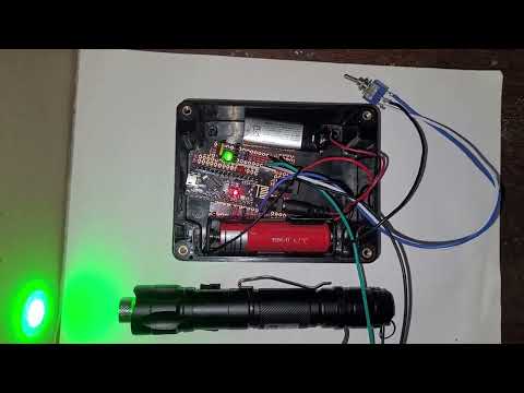 Laser Morse code transmission