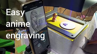 Beautiful Girl Engraving Tutorial Using Daja Dj6 Mini Laser Via Phone Bluetooth