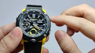 How to Set Up a Casio G-Shock GA-2000-1A9 Watch || GA2000