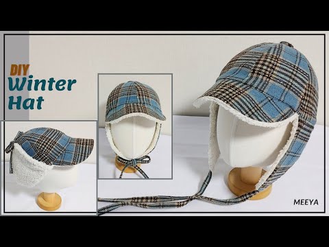 DIY Winter Hat| Free Pattern |귀달이 모자| 무료패턴| Fleece Hat|겨울모자|군밤모자| 챙모자|모자 만들기|양면|Cap Making|冬用の帽子