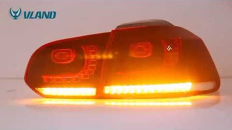 VW Golf MK6 Full LED Tail Light Turn Signal with Sequential Indicator