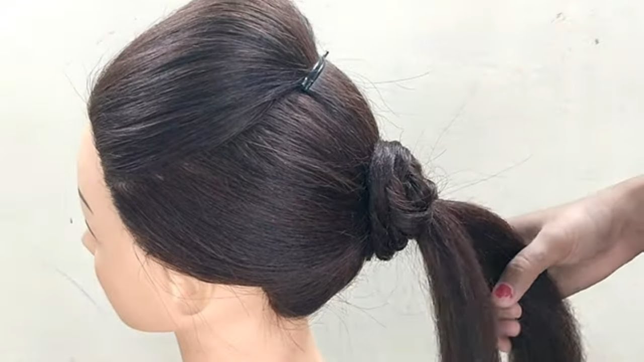 Easy Bun Hairstyle For Medium Hair Simple Bun Hairstyles