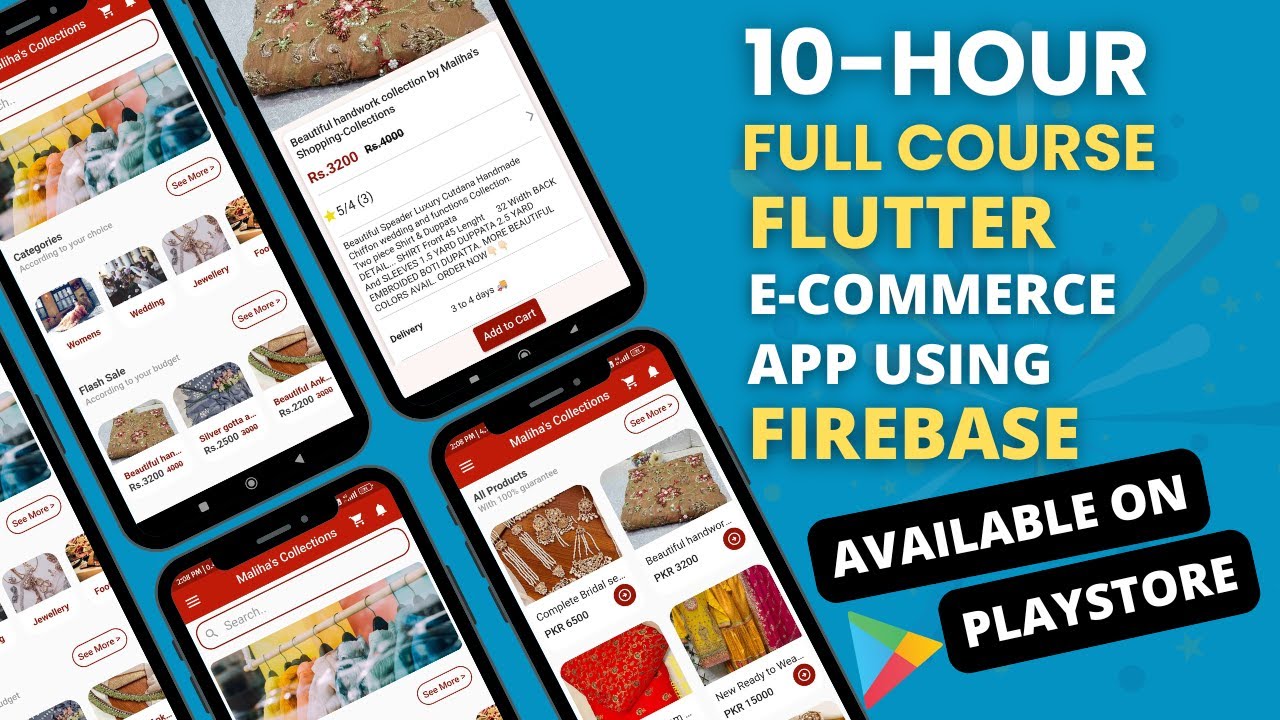 Complete Flutter eCommerce App with Firebase – 10-Hour Full Course (2025 Updated) – UrduHindi