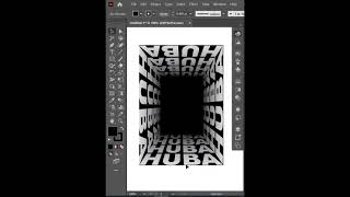 Text Tunnel Effect in Adobe Illustrator | Transform Effect #shorts