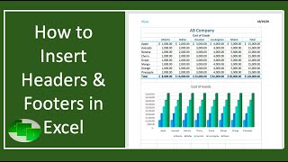 How to Insert Headers & Footers in Excel
