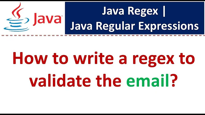 How to write a regex to validate the email? | Regex in java