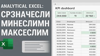 Аналитические функции Excel СЧЁТ, СУММЕСЛИ, МИН и МАКС | Excel Analysis Functions