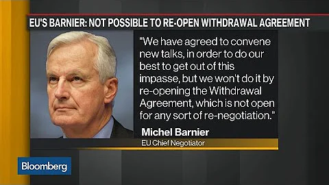 EU's Barnier Seeks U.K. Brexit Clarity, Won’t Re-Open Agreement