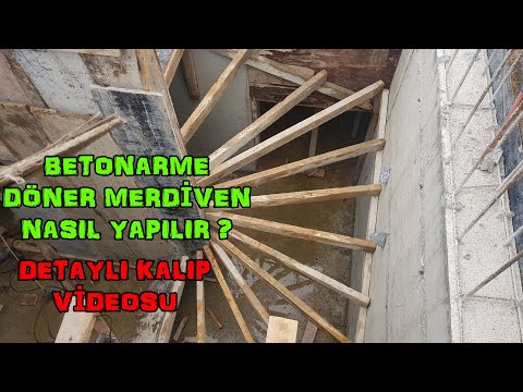 #DÖNER #MERDİVEN ( KARKASI ) #KALIBI NASIL YAPILIR ?  #şantiye #inşaat #beton #mühendislik #merdiven