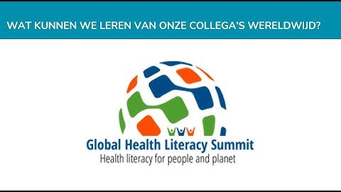 Gezondheidsvaardigheden: Wat kunnen we leren van onze collega