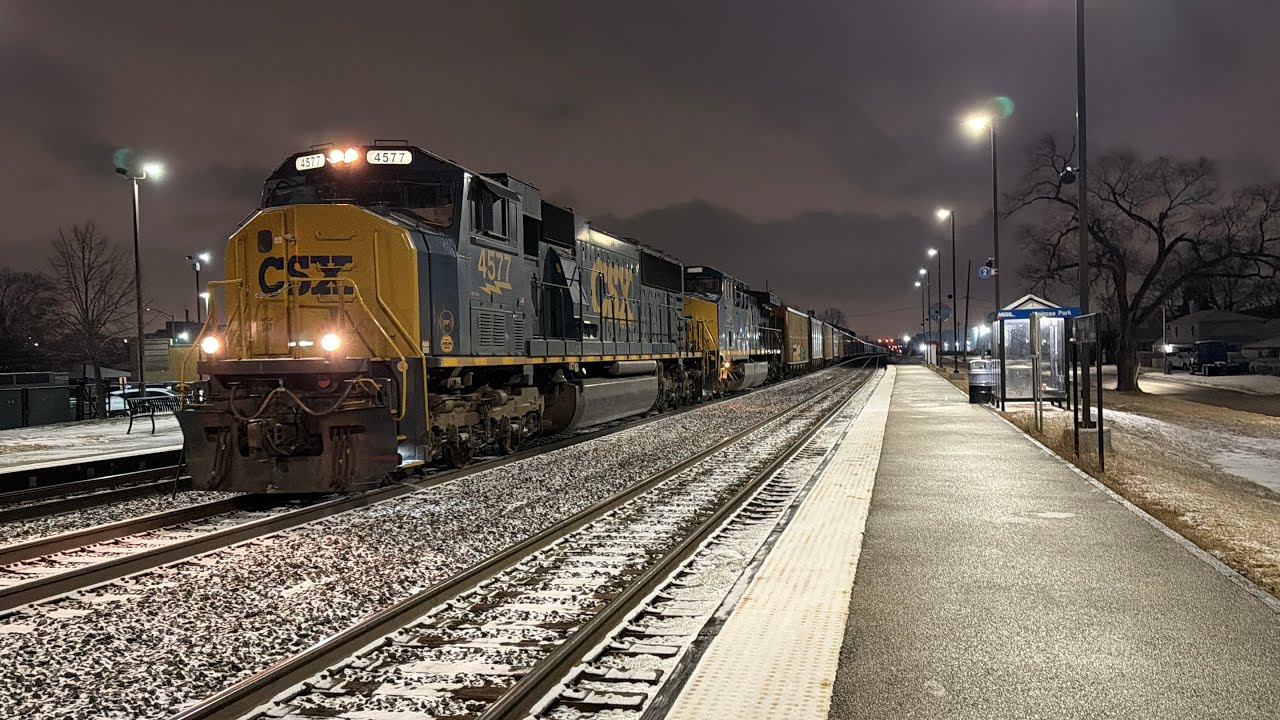 CSX SD70MACe Leads CSX B426 At Melrose Park On February 8, 2026