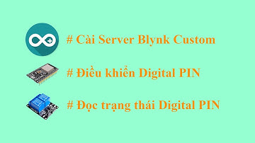 Arduino IDE #2 - Hướng dẫn dùng Server Blynk Custom, Điều khiển và đọc trạng thái Digital PIN ESP