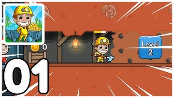 Idle Miner Tycoon - Gameplay Walkthrough Part 01 - Our litte worker (iOS, Android)