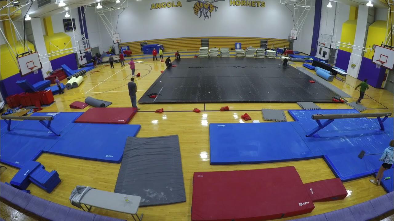Princess Classic Gymnastics meet setup, hosted by TriState Gymnastics