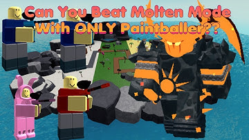 Can You Beat Molten Mode With ONLY Paintballer?? || Roblox Tower Defense Simulator