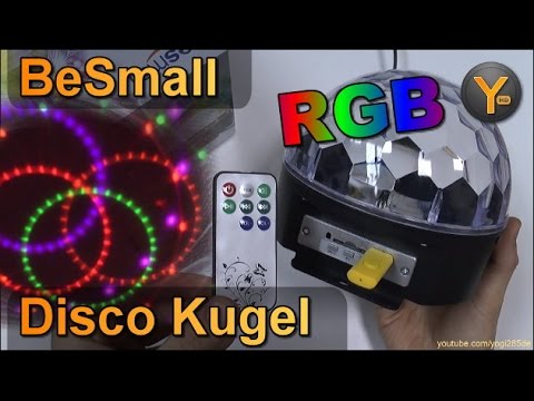 BeSmall RGB LED Disco Kugel mit MP3-Player Funktion von USB/SD-Karte 