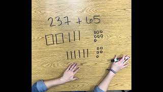 Adding 3 digit numbers with regrouping - quick pictures