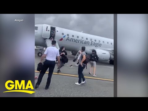 American Eagle pilot requests emergency landing at NY airport l GMA