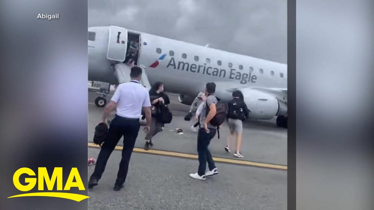 American Eagle pilot requests emergency landing at NY airport l GMA