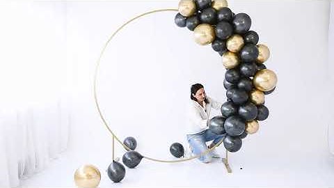 Circle backdrop stand assembling in less then 5 minutes + balloon garland DIY!