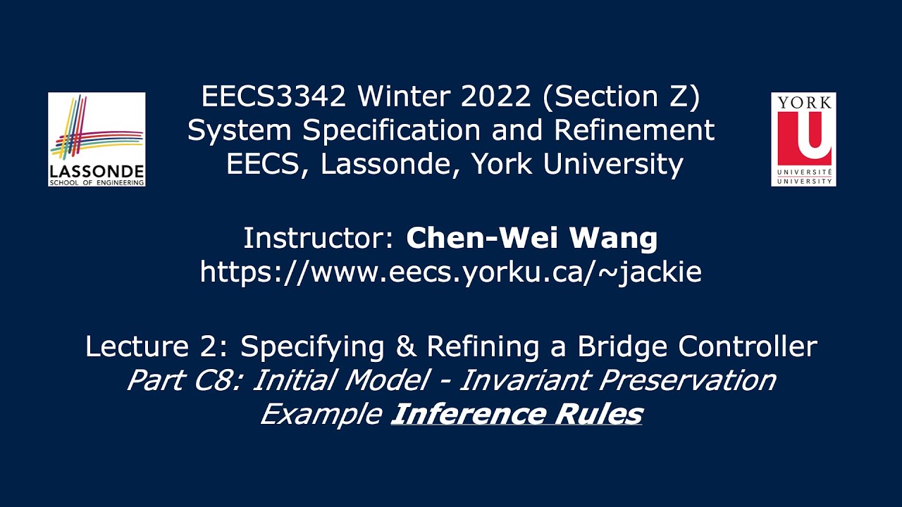[HD] EECS3342 W22 - Lecture 2 - Part C8 - Example Inference Rules - YouTube