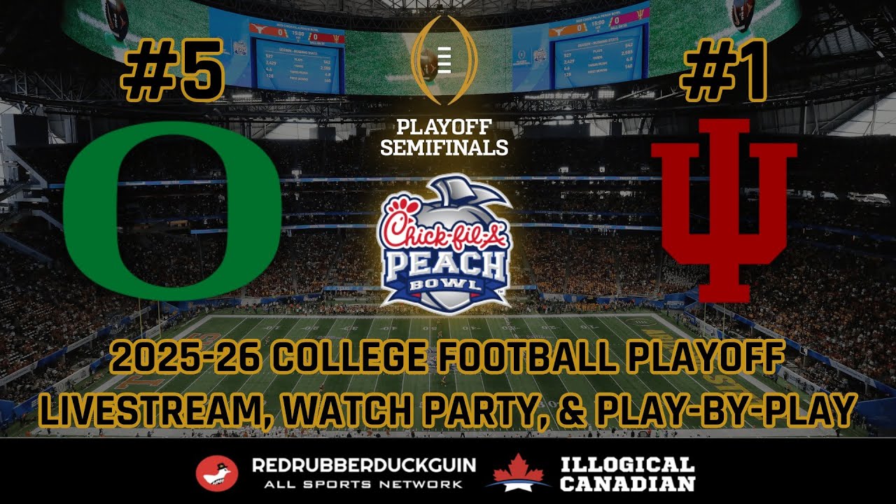 College Football Playoff Semifinals Live Play-By-Play: #5 Oregon (13-1) vs #1 Indiana (14-0)